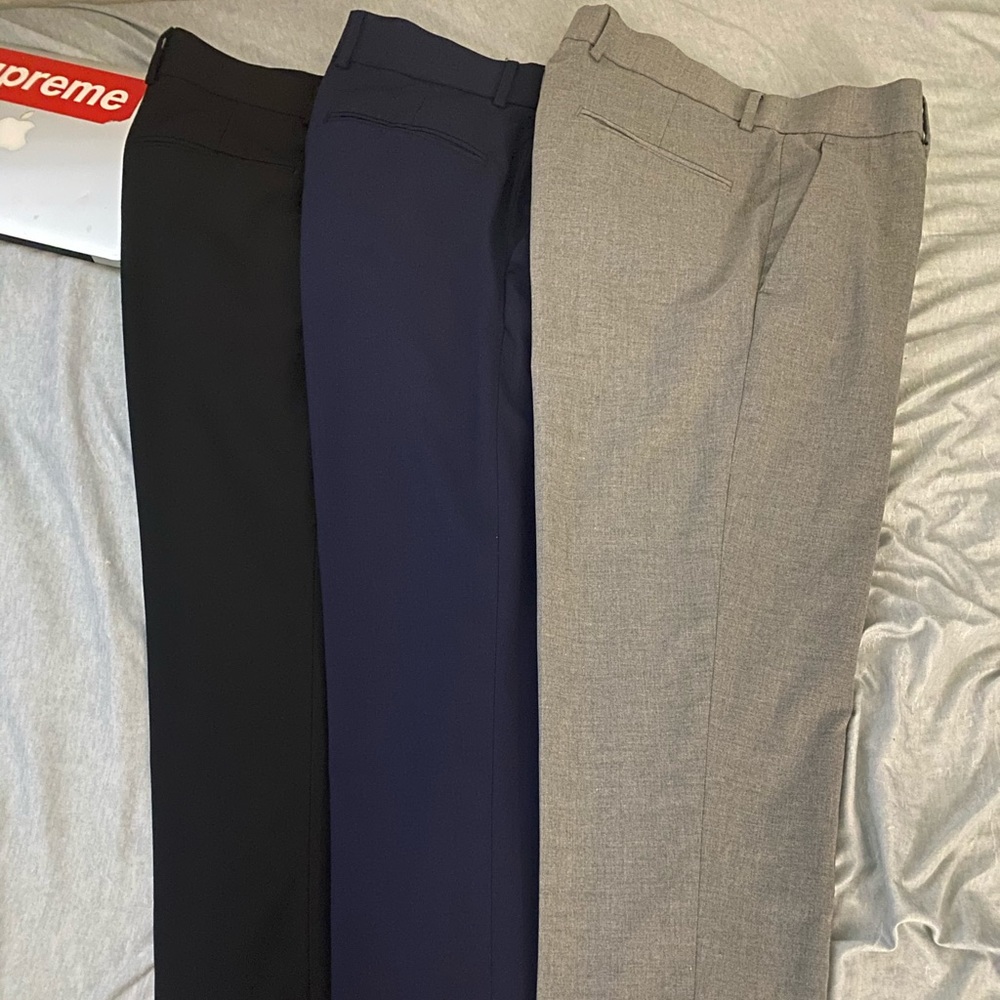 3 pairs of ASOS slim performance dress pants